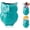 Blue, variant on Comfify Ceramic Owl Utensil Holder for Kitchen Countertop Storage, Aqua Blue Finish
