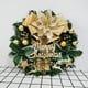 thumbnail image 3 of Corona de decoración navideña con simulación de lazo, corona de piña, adornos navideños para colgar en la puerta, 3 of 5