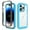 Lightblue, variant on Allytech Clear Case for iPhone 15 Pro, Soft TPU + Rugged PC Back Case, Ultra Slim Lightweight Shockproof Bumper Anti-Drop Screen Camera Protection Stylish Transparent Shell - Black