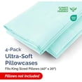 thumbnail image 2 of King Pillow Cases - 4 Pack - Super Soft Pillowcase Covers - Envelope Enclosure - Hotel Quality Pillow Protectors - Wrinkle Free, Shrink and Stain Resistant - Machine Washable - 20" x 40", 2 of 10