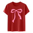 thumbnail image 4 of YDLCAFD Custom T Shirts Front and Back Women's Stylish Printed Crew Neck T Shirt, 4 of 4