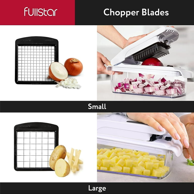Fullstar - Vegetable Chopper, Food Chopper, Onion Chopper with Container -  4 Blades, White 