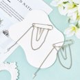 thumbnail image 3 of 2Pcs Silver Safety Pin Brooches Long Tassel Brooch with Chain Dangle Bodkin Metal Personalized Punk Goth Decorative Hanging Alloy Pins, 3 of 7