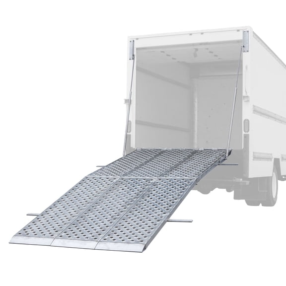 12’ L x 57in W HD Ramps Folding Aluminum Three-Ramp System for Box Trucks