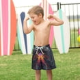 thumbnail image 4 of FORMRS Boys Swim Trunks Quick Dry Mesh Liner Boardshorts Sizes XS-XL, Black Astronaut, 4 of 7