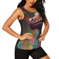 thumbnail image 2 of Balery Rainbow Scales Fantasy Dragon Camiseta sin mangas estampada ligera para mujer, tops de entrenamiento sin mangas, camisetas de yoga transpirables de secado rápido.-Small, 2 of 7