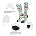 thumbnail image 4 of Picia Women Crew Soft Moisture-wicking Socks Cartoon Car Racing Pattern Design Cotton Socks, One Size fit All, 4 of 9