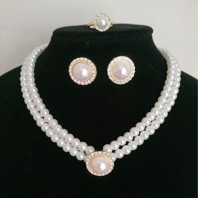 Collar de perlas elegante Retro estilo Hepburn elegante estilo francés cadena corta de clavícula accesorios simples de verano para mujer