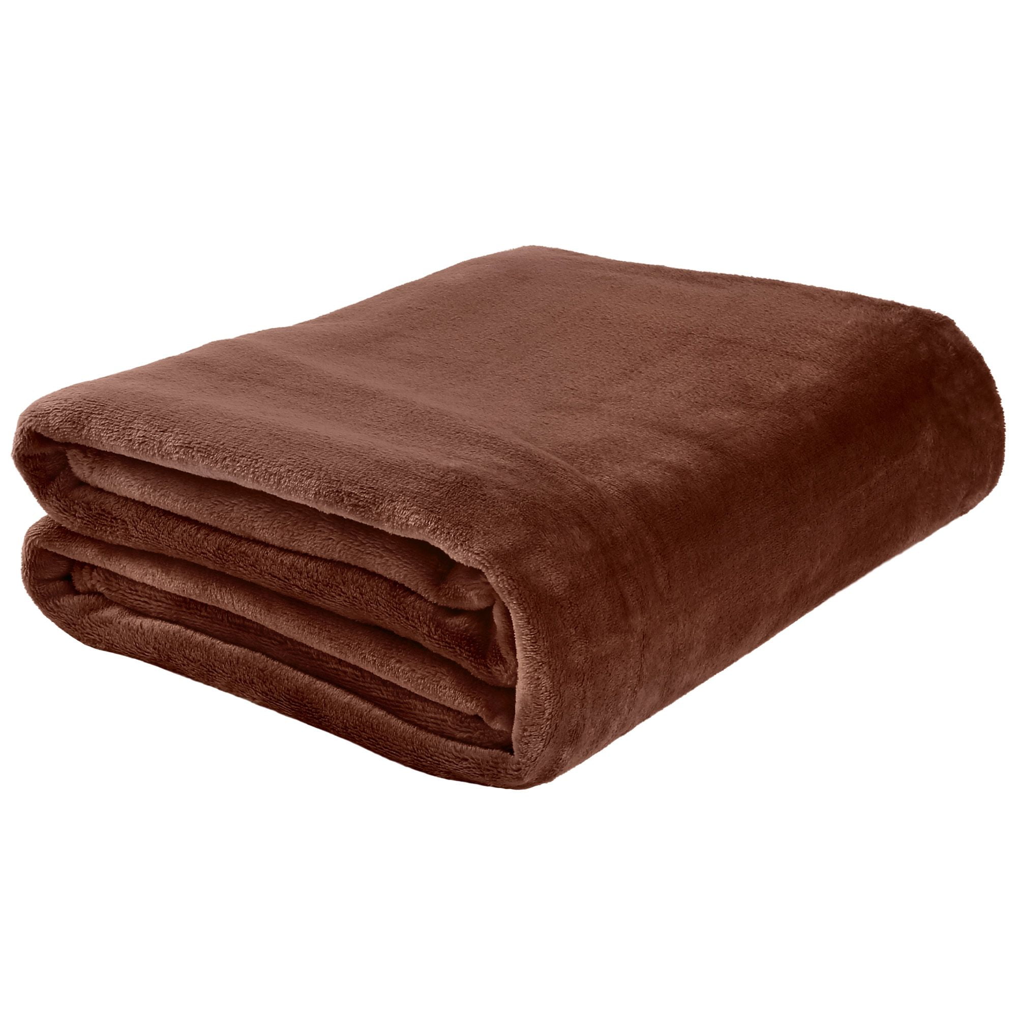 60x80 Inches Throw Blanket Brown Twin Size Fuzzy Fleece Blanket Super