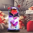 thumbnail image 4 of LED Rose Flower with Glass Dome Light Up Artificial Flower for Valentine's Day Gift for Women Wife friend Anniversary Birthday(Red), 4 of 6