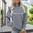 thumbnail image 2 of QASIEATN Trendy Fall Women's Hoodless Pullover Funny Moms Crewneck Sweatshirt Long Sleeve Sweatshirt for Women Crewneck Fleece Sweater Retro Fall Sweatshirt, 2 of 6