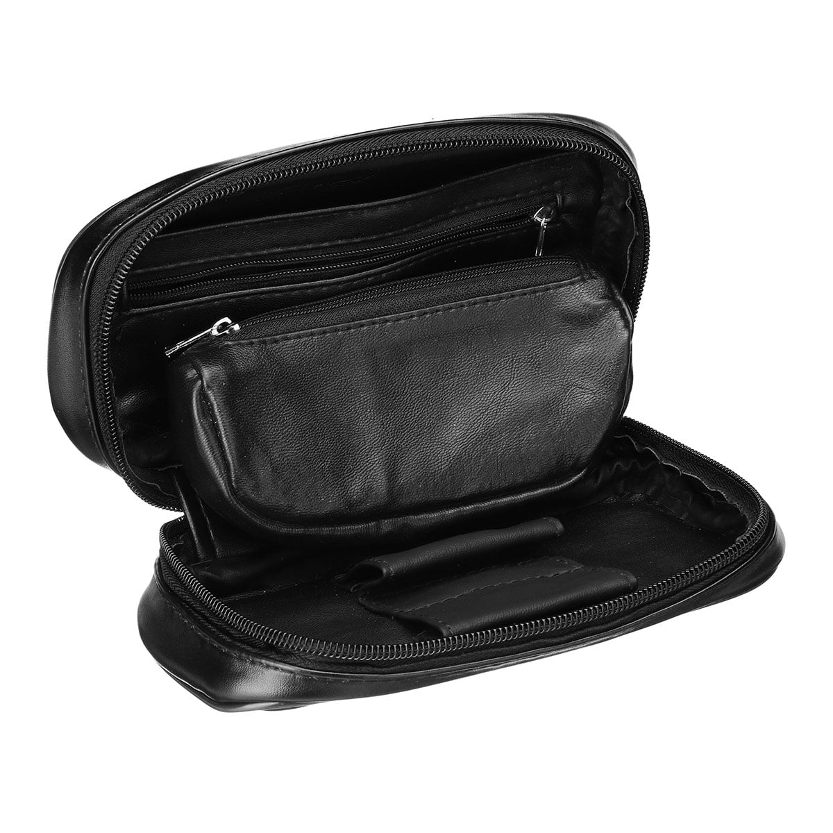 Tobacco Pouch Durable Portable Smoking Pipe Case Bag Holds 2 Pipes Soft Leather 