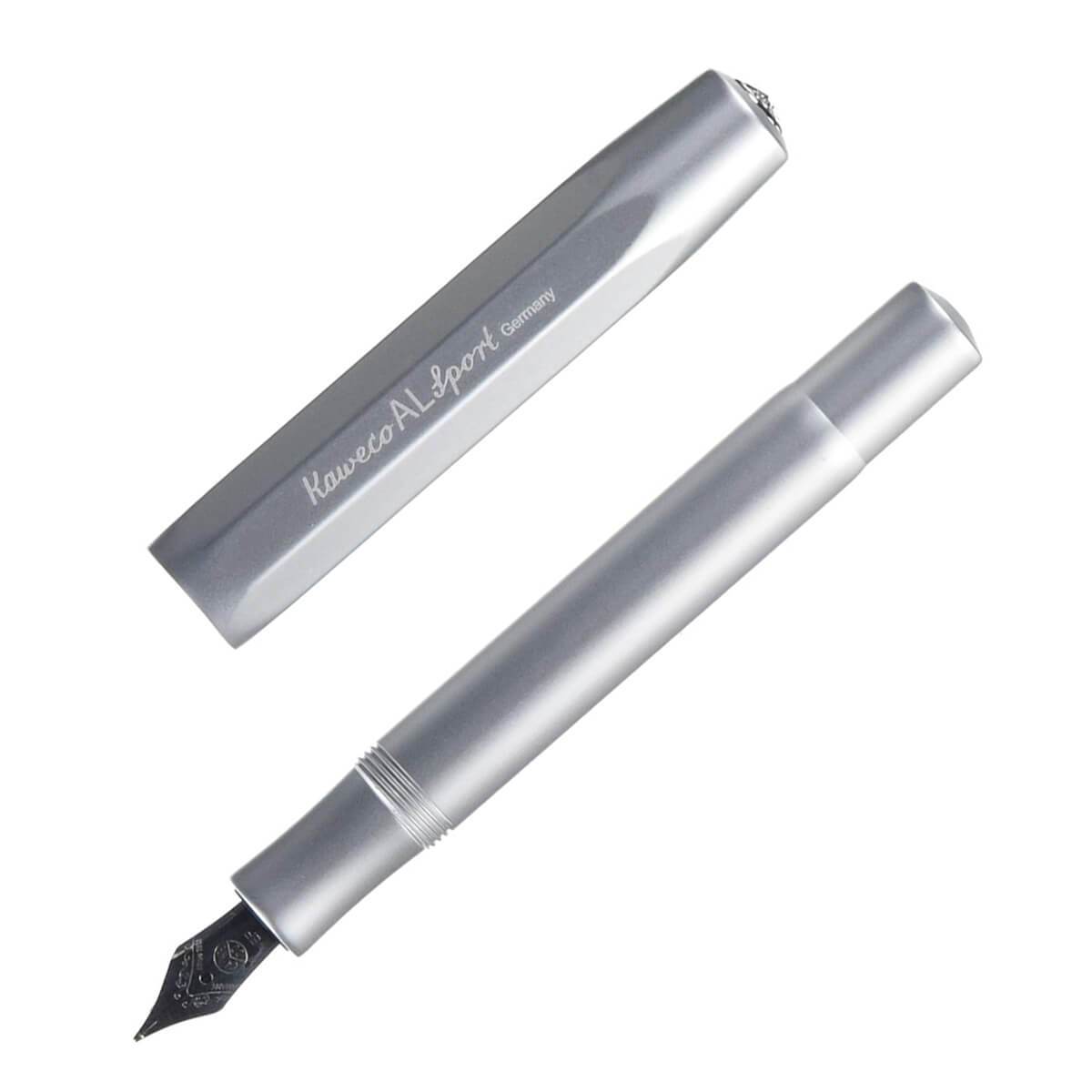 Kaweco AL Sport Silver Fountain Pen - Medium
