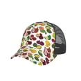 thumbnail image 6 of Lsque Colorful Fruits Printed Trucker Hat - Baseball Cap for Men Women - Breathable Mesh Side, Adjustable Fit - for Casual Wear, 6 of 7