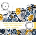 thumbnail image 4 of Fsddascl Tropical Leaf Blackout Curtains for Bedroom/Living Room, Thermal Insulated Kitchen Curtains, Orange Blue Palm Plants Summer Pastoral Grommet Darkening Window Treatment Drapes 52"x63"x2, 4 of 6