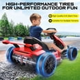 thumbnail image 5 of VIBESPARK 24V Electric Go Kart, Drift Go Kart for Kids with Adjustable Seat, Two Drive Modes, Ultra-Long Battery Life, Bluetooth, LED lights, Ride on Car for Kids 6-12, Red, 5 of 9