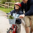 thumbnail image 3 of Cesta de bicicleta para niños, accesorios delanteros para bicicleta, cesta de mimbre tejida para bicicleta con serpentinas de manillar (hy), 3 of 4