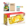 Nintendo Switch Lite Yellow with Super Mario 3D World + Bowser's Fury and Mytrix Accessories NS Game Disc Bundle Best Holiday Gift