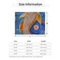 thumbnail image 5 of Yiaed Colorful Dot Art Fish Print Blanket Throw Blanket Soft Cozy Flannel Blanket for Home Bed Sofa Couch Chair-50"x40", 5 of 6
