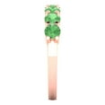 thumbnail image 4 of 1.19 ctw Wedding Band for Women - 14K Rose Gold Simulated Green Diamond Stackable Eternity Ring, 4 of 6