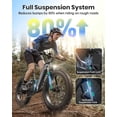 thumbnail image 5 of PUCKIPUPPY 26" Electric Bikes for Adults 960W Peak Step Through E-Bikes up to 80Miles Range 48V 20AH Battery Full Suspension Ebike 28 mph Max Speed Fat Tire E-Mountain Bike 7 Speed, UL2849 by SGS, 5 of 11