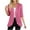 Hot Pink, variant on Dvprdro Trendy Lightweight 3/4 Sleeve Cardigans Womens Causal Solid Open Front Soft Shirts Tops White L