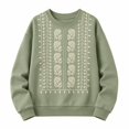 thumbnail image 4 of Womens Embroidered Sweatshirt Oversized Pullover Crewneck Long Sleeve Casual Sweatshirts Tops for Women, 4 of 4