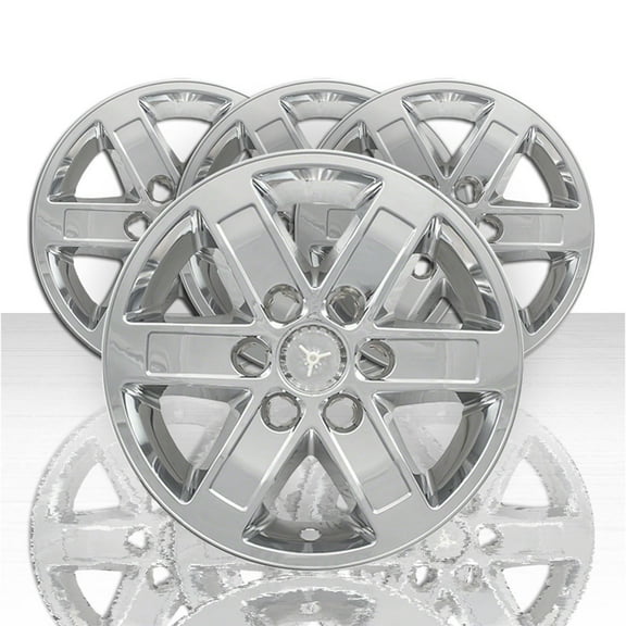 Set of 4 17" 6 Spoke Wheel Skins for 2007-2014 GMC Yukon XL 1500/2500 - Chrome