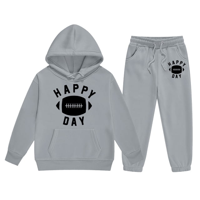 Ensemble de Vêtements d'Automne pour Garçons et Filles, Sweat à Capuche Chaud à Manches Longues, 4t