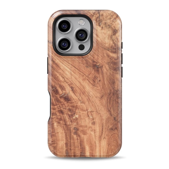 DesignSkinz Scratch-Resistant Hard Slim Case Compatible with iPhone 16 (Compatible with MagSafe) - Luxury Natural Wood V5