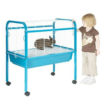 Prevue Hendryx Jumbo Small Animal Cage on Stand with Casters - 33x22x37