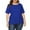 Blue, variant on fatyb Plus Size Tops for Women Casual Summer Crewneck T Shirt Solid Color Loose Womens Tunic Blouses