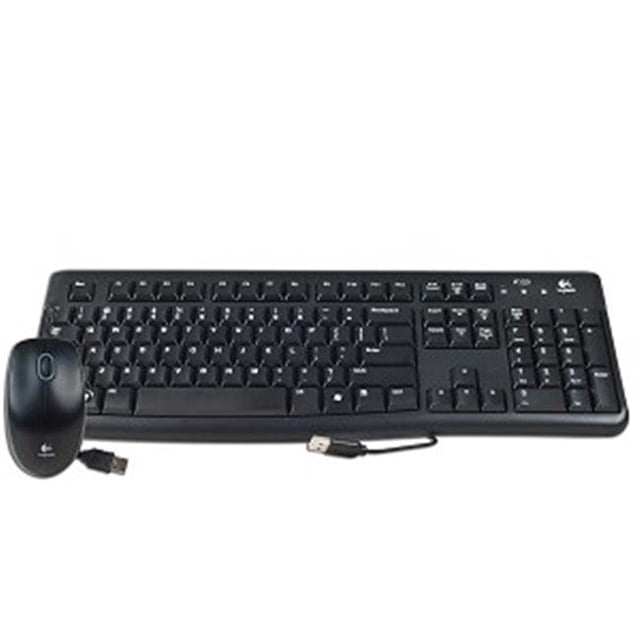 Desktop USB Keyboard and Optical Mouse Kit in Black