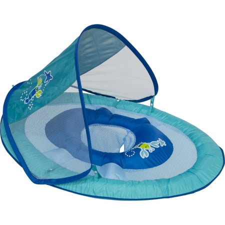 SwimWays Baby Spring Float Sun Canopy, Blue (Best Baby Float With Canopy)