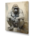 thumbnail image 2 of Designart "Contemplative Gorilla" Gorilla Canvas Wall Art, 2 of 7