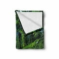 thumbnail image 2 of Plant Soft Flannel Fleece Blanket, Green Jungle Untouched Nature Environmental Concerns Flora Fauna Jungle Rainforest, Cozy Plush for Indoor and Outdoor Use, 50" x 60", Forest Green, by Ambesonne, 2 of 6