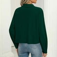 thumbnail image 5 of JGGSPWM Women's Fashion Corduroy Cropped Shacket Button Down Jacket Long Sleeve Top Trendy Shirt Green S, 5 of 7