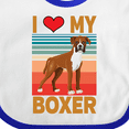 thumbnail image 4 of Inktastic Boxer Dog Retro Boys or Girls Baby Bib, 4 of 4