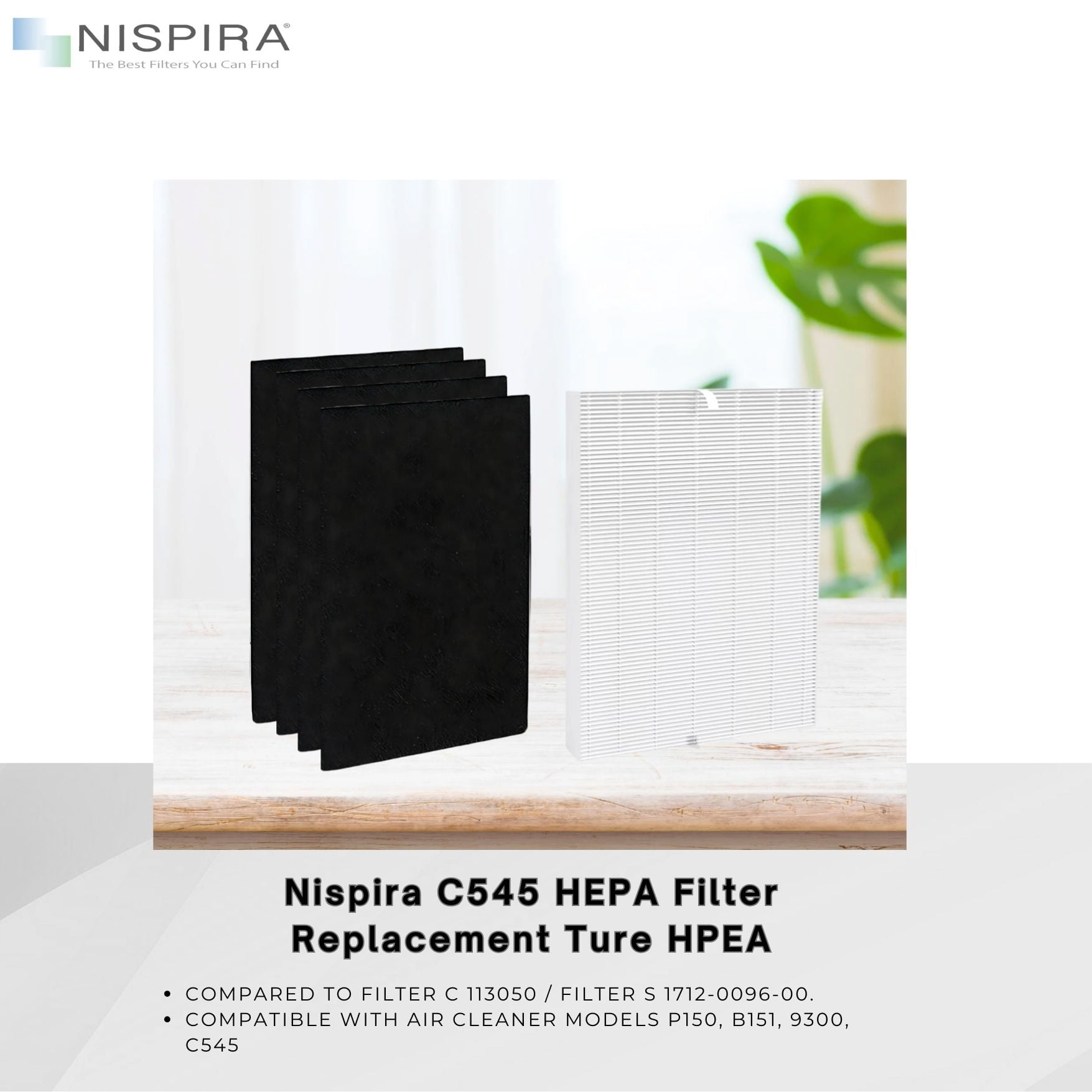 C545 True HEPA Filter S 1712-0096-00 Filter C 113050 with Pre Filter For Winix Air Purifier C545, P150, B151, 9300, 2 Sets