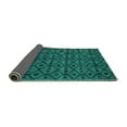 thumbnail image 2 of Ahgly Company Indoor Square Abstract Turquoise Blue Modern Area Rugs, 4' Square, 2 of 4