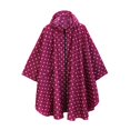 thumbnail image 1 of MIASHUI Poncho de Pluie Imperméable avec Capuchon et Fermeture Éclair Imperméable pour Adultes, Rouge, Taille Unique, 1 of 8