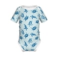 thumbnail image 2 of Balery Turtle Pattern Baby Climbing Clothes Infant Bodysuit Cute Infant Bodysuit Baby Romper-12 Months, 2 of 7