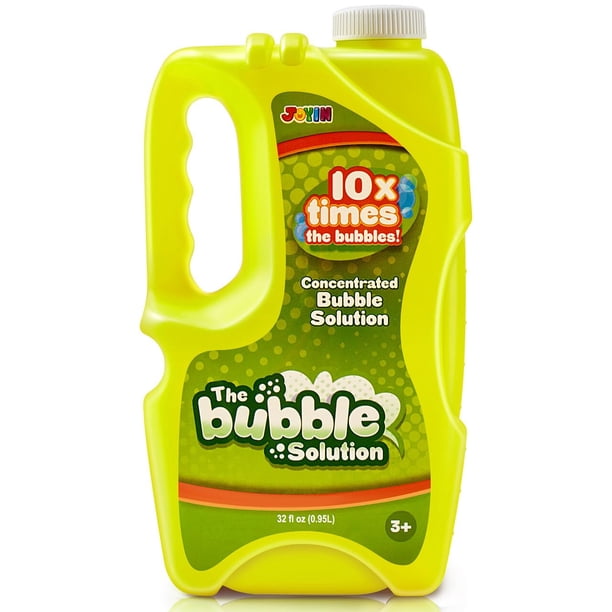 Joyin Recambios De Solución De Burbujas De 32 Oz (Hasta 2,5 Galones) Solución De Burbujas Grandes Concentrada Para Repuestos De Jugo De Burbujas De Máquina De Burbujas (Amarillo)
