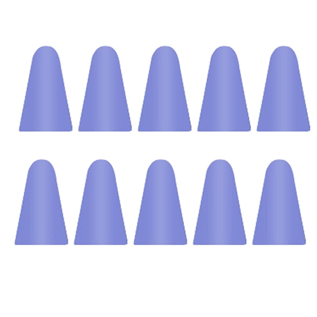 Injueey 10 piezas Nib Caps profesional resistente a los arañazos Mute silicona pantalla táctil pluma punta caso cubierta bajo ruido gran Electrónica Púrpura claro