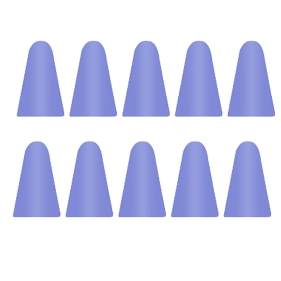 Matsuzay 10 piezas de tapas de punta antideslizante profesional resistente a los arañazos de silicona pantalla táctil pluma funda de punta de Electrónica Púrpura claro