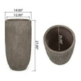 thumbnail image 6 of GDF Studio Moreno Outdoor Cast Stone Planter, Brown Wood Large, 6 of 6