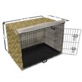 thumbnail image 6 of Yellow Brown Dog Crate Cover, Continuous Leopard Print Animal Skin Themed Spots Print, Easy to Use Pet Kennel Cover Small Dogs Puppies Kittens, 7 Sizes, Pastel Yellow Dark Mauve, by Ambesonne, 6 of 6