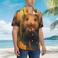 thumbnail image 4 of Haiem Cute Sunflower Guinea Pig Printed Hawaiian Shirt for Men - Men’s Casual Beach Summer Shirts - Stretch Fabric with Modern Fit-X-Large, 4 of 7