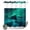 Teal, Blue, Black, variant on No Hook Shower Curtain, Green Lights Forest Shower Curtains for Bathroom with See Through Top Window, Nature Night Sky Snowy Forest Waterproof & Washable Bath Curtain Stand Up Stall 36"x72"