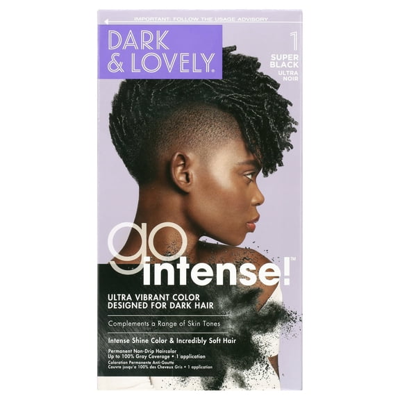 Dark And Lovely Go Intense Ultra Vibrant Hair Color, Super Black, 1, Pack of 1